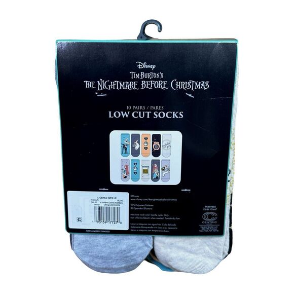 Disney x Tim Burton’s The Nightmare Before Christmas Low Cut Socks - 10 Pairs - Picture 2 of 2